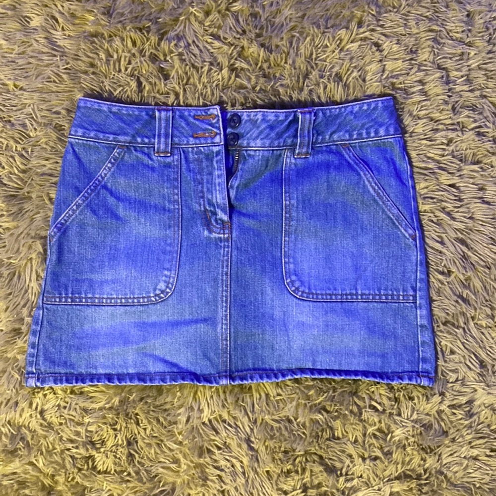 Mini denim skirt